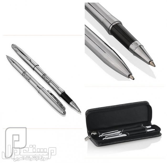 أقلام هارودز الشهيرة بأقل الأسعار طقم قلمين باللون الفضي ناشف و ساىل ب 240ريال
