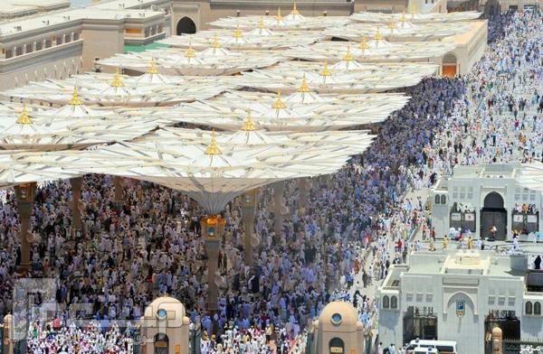 صور: أكثر من نصف مليون مصل يشهدون الجمعة الأخيرة من رمضان بالحرم النبويّ