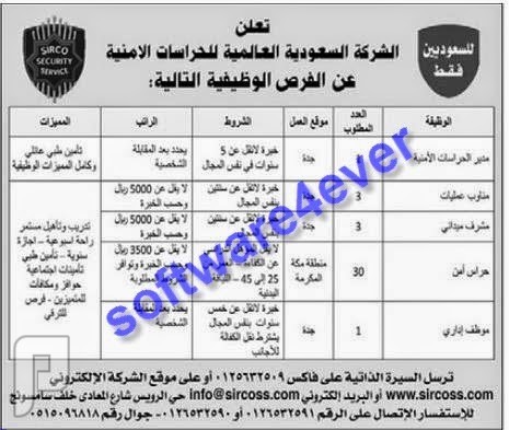 وظائف للجنسين في بعض مناطق المملكة (الجزء الأول) 1435 وظائف في جدة