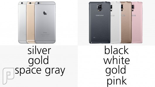 الفرق بين iPhone 6 Plus أيفون 6 بلس و جالاكسى سامسونج نوت Galaxy Note 4