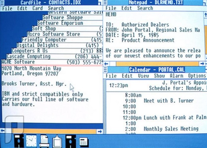 اصدارات وندوز والصراع بين شركات نظام أندرويد وأبل ويندوز 1.0 (1985)