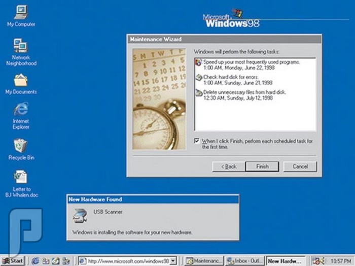 اصدارات وندوز والصراع بين شركات نظام أندرويد وأبل ويندوز 98 (1998)