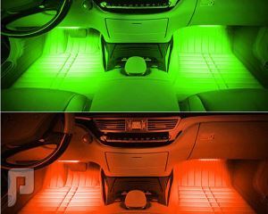 اضاءة ليد داخلية للسيارة  16 لون مع حساس صوت 94  ريال فقط