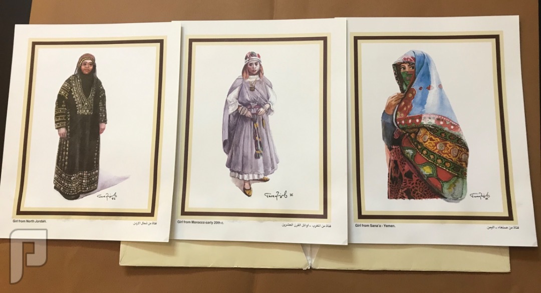 12لوحة فنيه للفنان الكويتي في مغلف