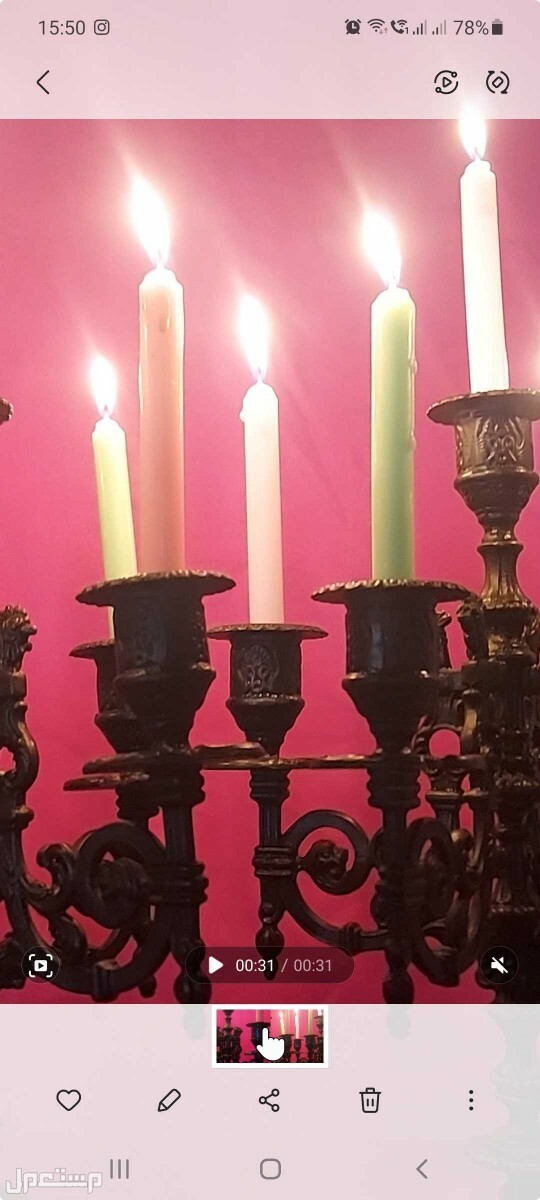 شمعدان ايطالي تحفه فاخرة ونادرة شاعرية لعشاء على ضوء الشموع