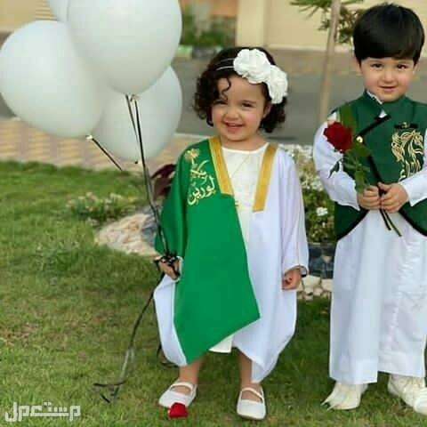ميزب طفلك بمناسبة العيد الوطني # بشت وسديري بناتي ولادي مع تطريز الاسم
