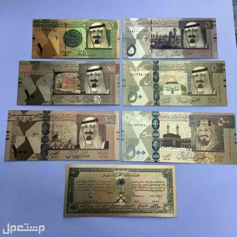 مجموعه العملات السعوديه عهد الملك عبدالله والعشره البيضاء مذهبه