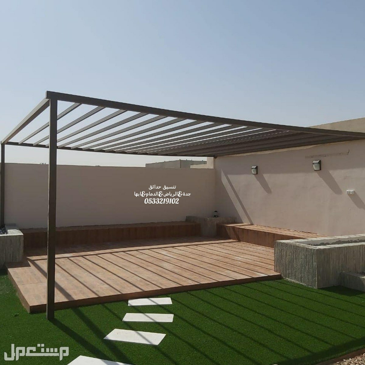 شلالات تنسيق الحدائق المنزلية الرياض