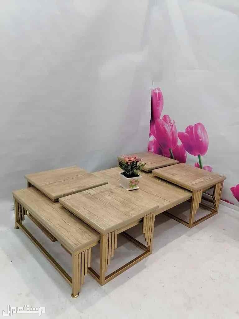 طاولات خشب 5 قطع