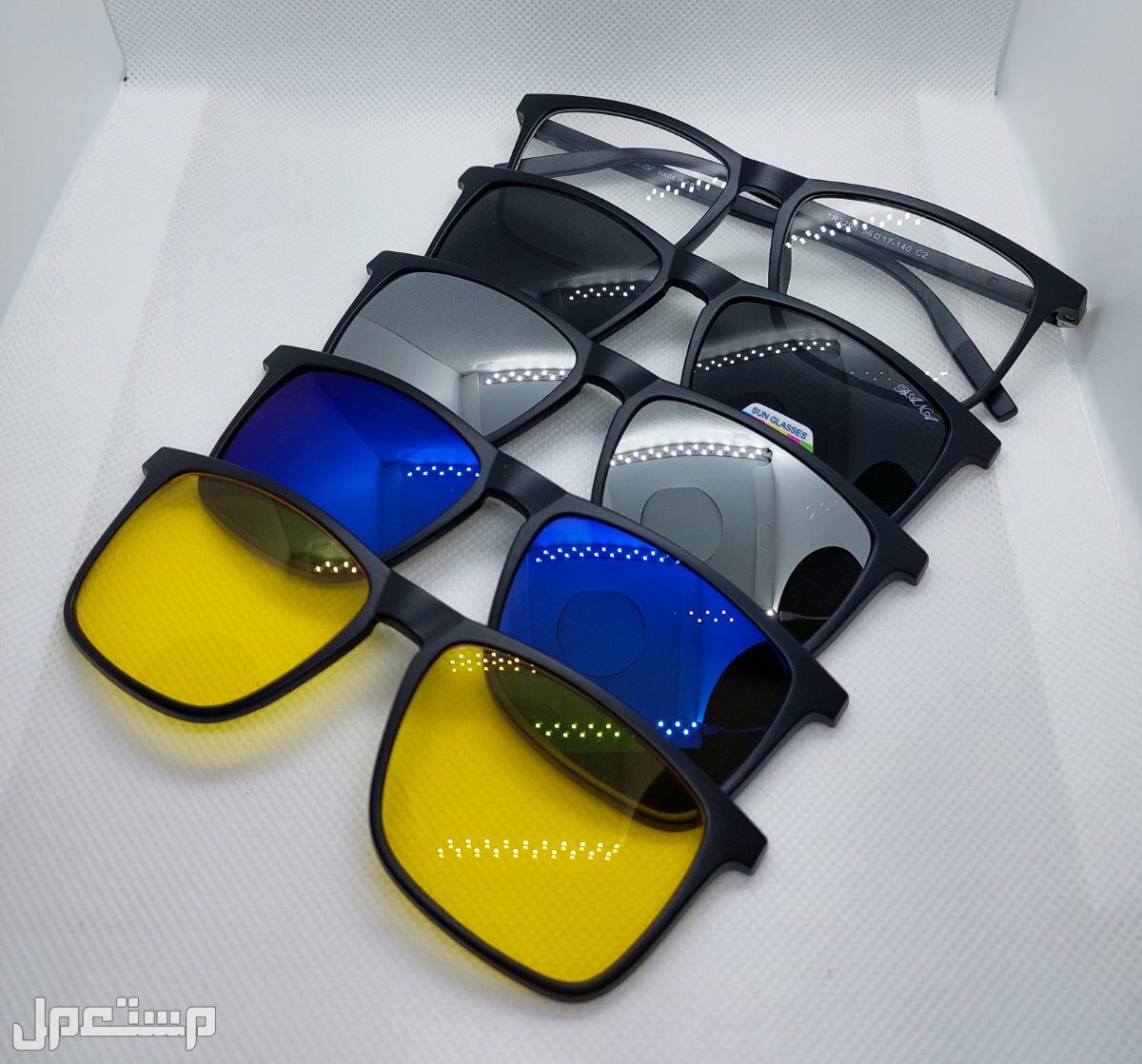 نظارة شمسية طبية 5 في 1   5 عدسات