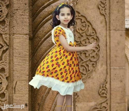 كولكشن رمضان  2022فستان بناتي بتصميم فخم و انيق قماش شالكي بلسر