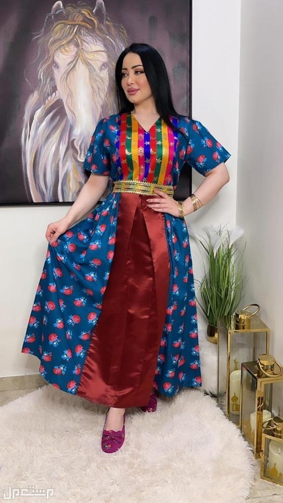 فستان شالكي مع كلفة هندي