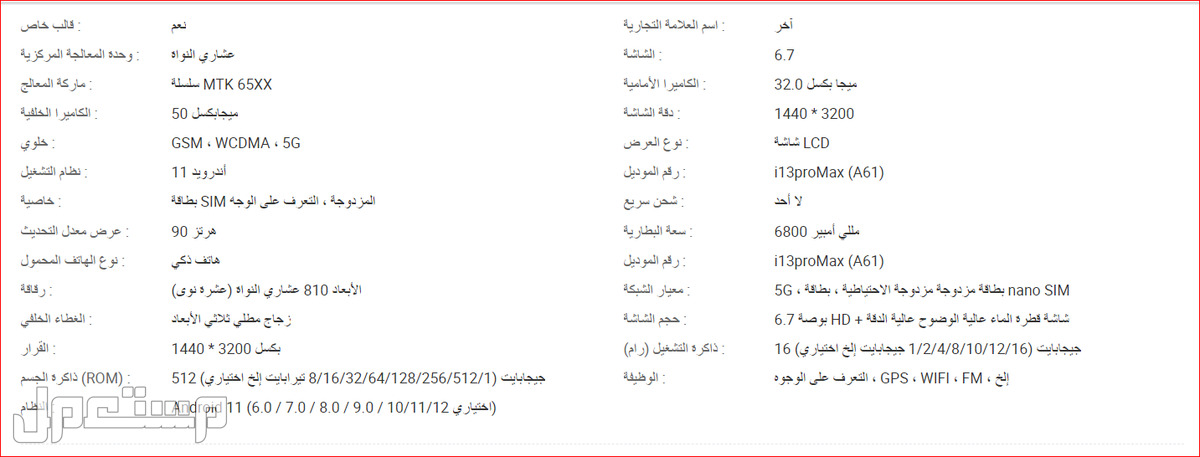 الجوال الخطير موديل i 13 Pro MAX 16-512 GB جديد في الرياض بسعر 1150 ريال سعودي في الرياض بسعر 1150 ريال سعودي