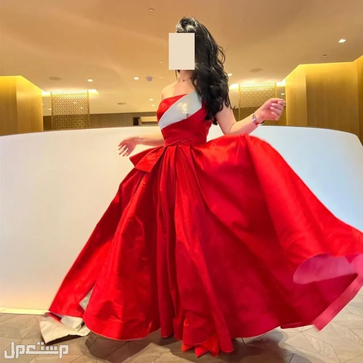 فستان لوان احمر مقاس من 1ال 5فوري جده