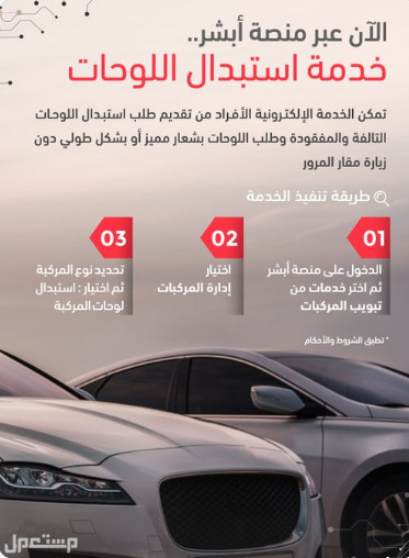3 خطوات لاستبدال لوحات السيارة التالفة عن طريق أبشر في البحرين استبدال لوحات السيارة التالفة عن طريق أبشر