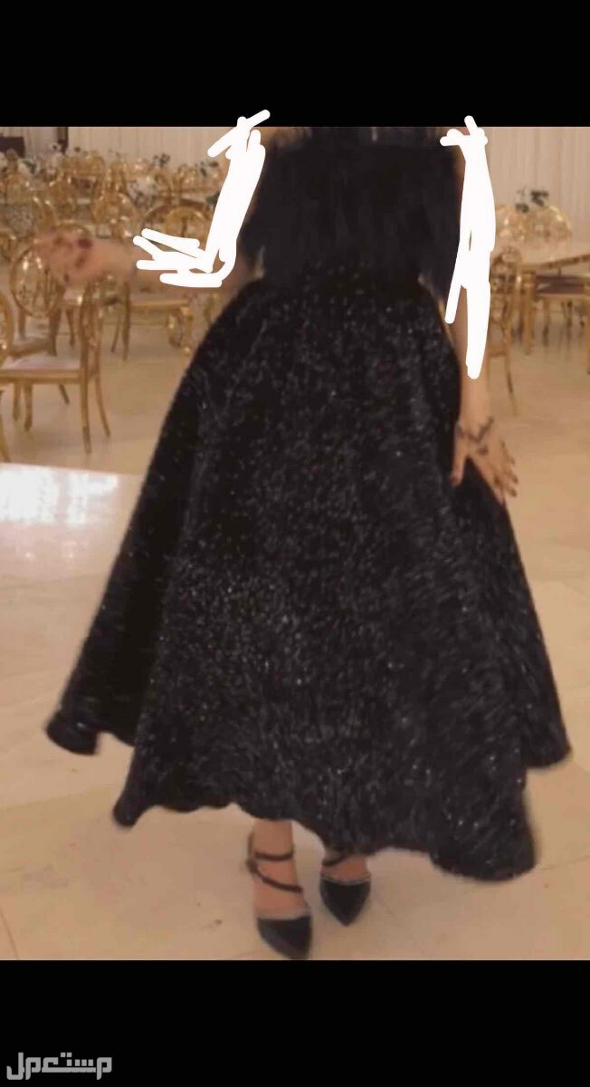 فستان ماركة فستان أسود ترتر فخم بالبس👍🏻 في تبوك بسعر 450 ريال سعودي قابل للتفاوض