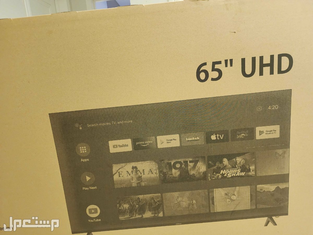 كونكا شاشة تلفزيون ذكية UHD بمقاس 65 بوصة - UDG65QR680ANT ماركة  كونكا  في الرياض