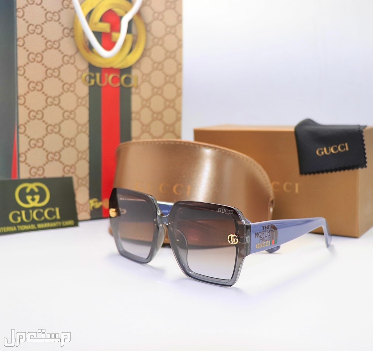 جديدنا🤩 غوتشي سائية درجة اولى 🤩🎁  نظارات غوتشي 🕶 نسائية 👩🏼 مع كافة ملحقاتها غوتشي