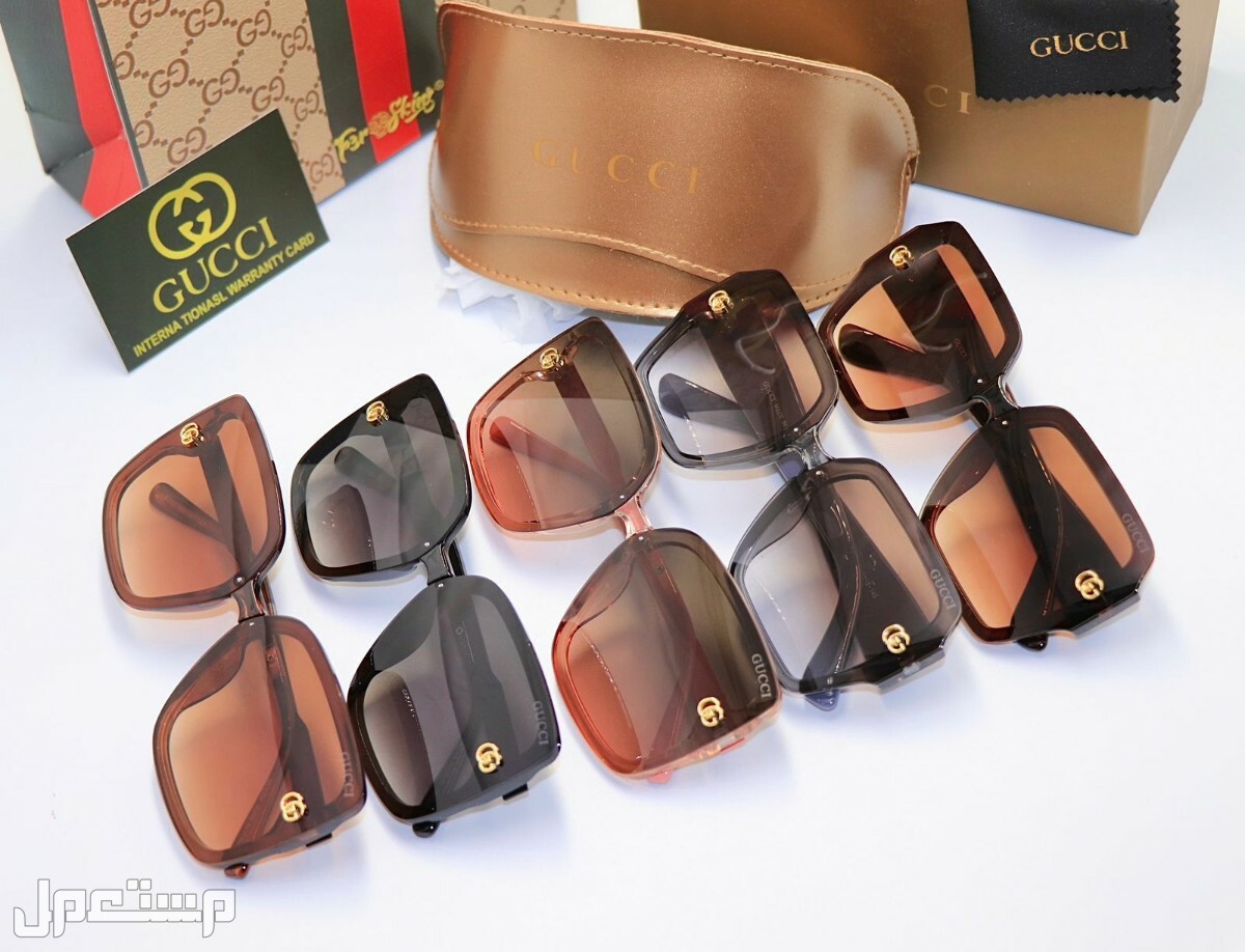 جديدنا🤩 غوتشي سائية درجة اولى 🤩🎁  نظارات غوتشي 🕶 نسائية 👩🏼 مع كافة ملحقاتها غوتشي