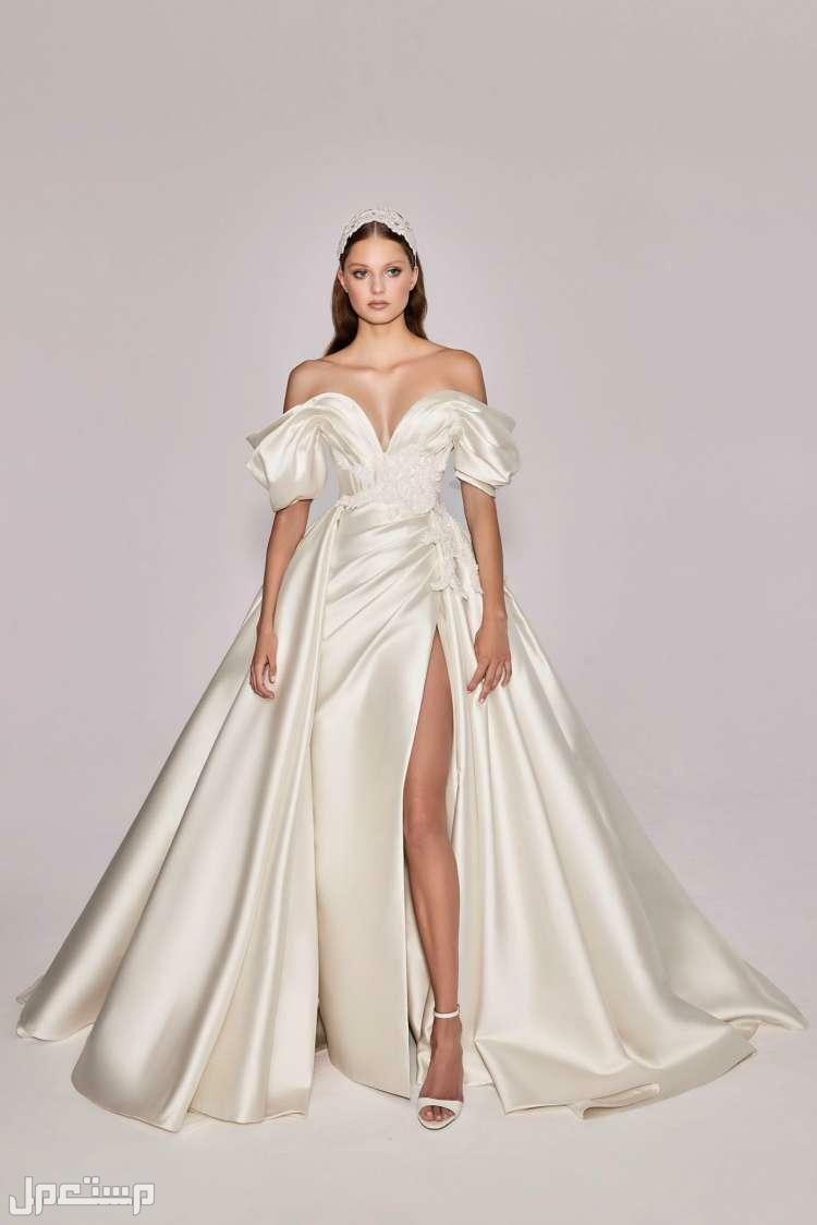 موضة فساتين زفاف 2023 في لبنان فستان زفاف بسيط