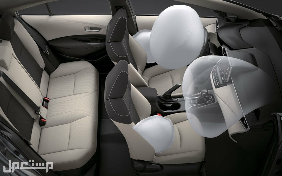 ​ سيارة تويوتا كورولا Toyota corolla 2023 تعرف على المواصفات والموديلات والأسعار الجزء الثاني محاكاة Airbags سيارة تويوتا كورولا 2023