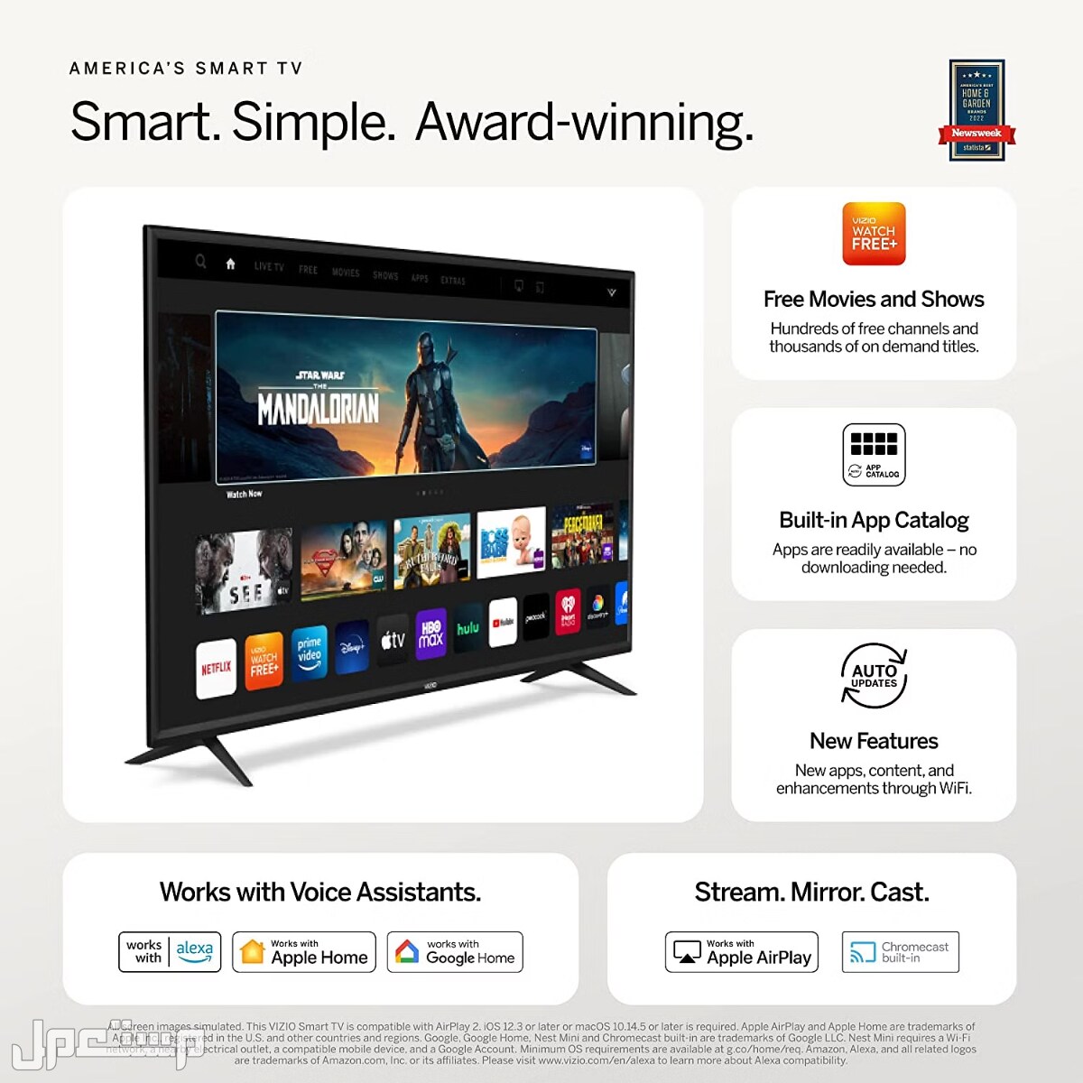 تلفزيونات فيزيو.. المواصفات والأسعار تلفزيون فيزيو VIZIO 24 بوصة D-Series Full HD 1080p Smart TV