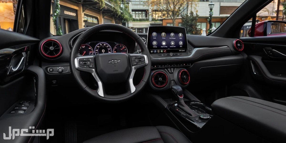 سيارة شيفروليه بليزر Chevrolet BLAZER 3.6L V6 RS 2023 مواصفات وصور واسعار تحكم الصوت في عجلة القيادة سيارة شيفروليه بليزر 2023
