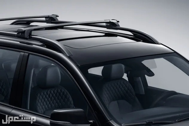 سيارة ام جي RX8 2023 2.0T BLACK EDITION AWD مواصفات وصور واسعار في السعودية قضبان السقف باللون الأسود