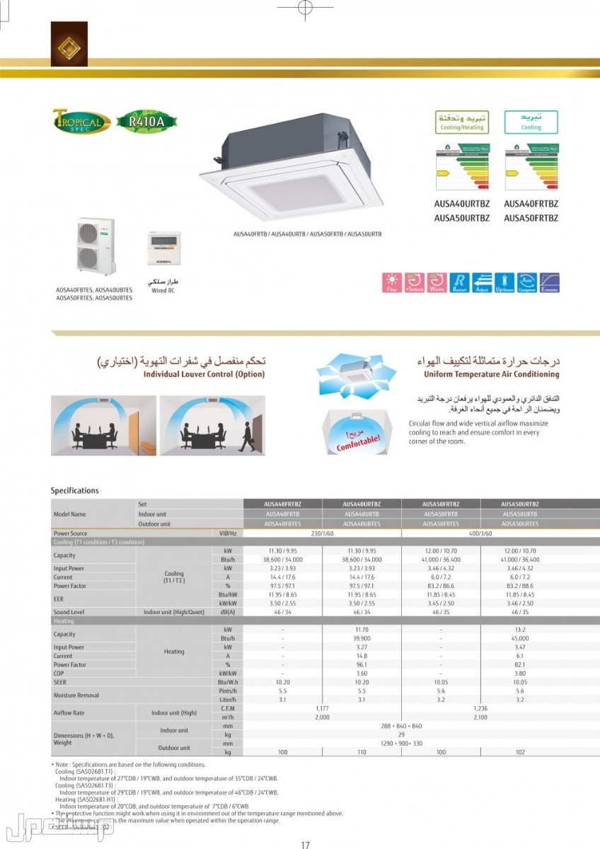 أفضل مكيف جنرال.. الصور والمواصفات والأسعار مكيف جنرال كاسيت 38600 وحدة بارد