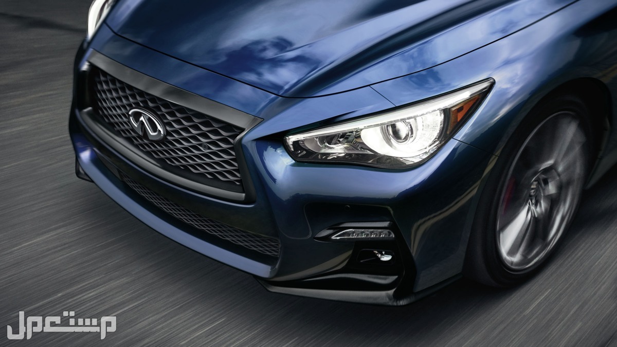 سيارة إنفينيتي INFINITI Q50 3.0T Red Sport 400 2023 مواصفات وصور واسعار مصابيح امامية سيارة إنفينيتي INFINITI Q50 2023