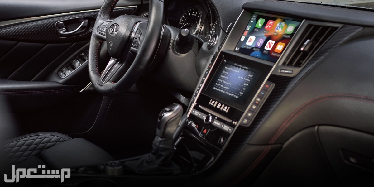 سيارة إنفينيتي INFINITI Q50 3.0T Red Sport 400 2023 مواصفات وصور واسعار صورة سيارة إنفينيتي INFINITI Q50 2023 من الداخل