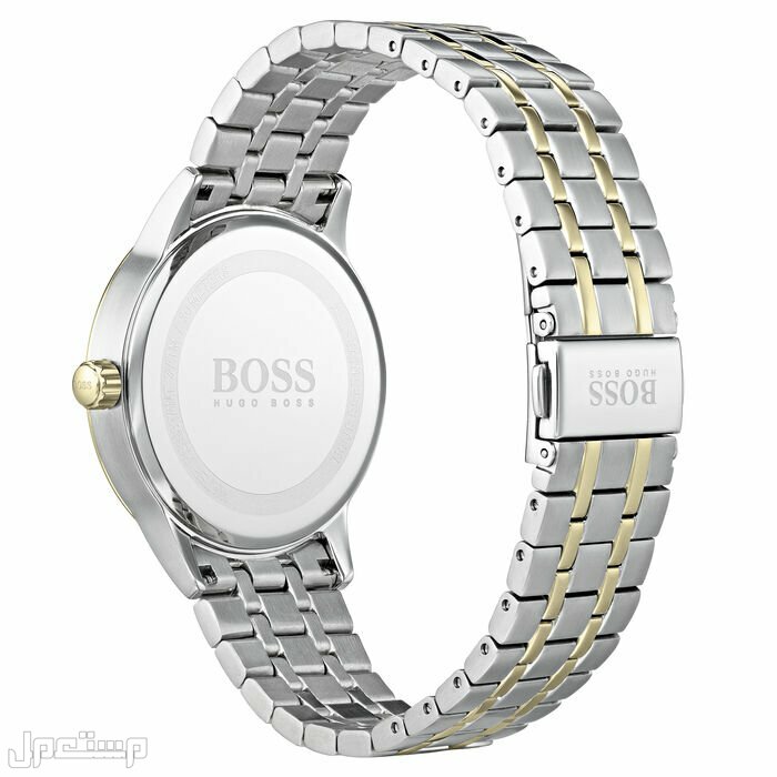 ساعات هوقو بوس HUGO BOSS النسائية شعار العلامة التجارية على الساعة الفضية
