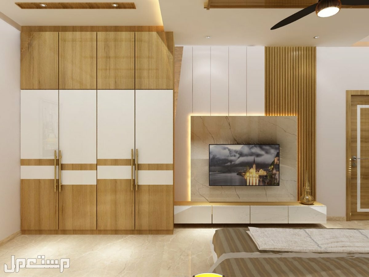 طريقة تصميم دولاب غرفة النوم وتوفير مساحات تخزين الملابس