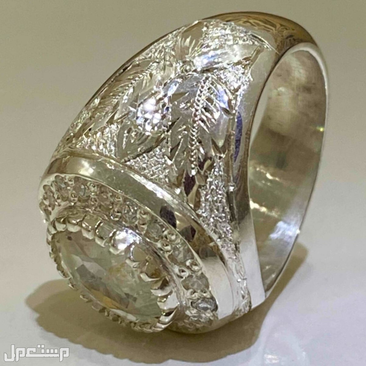 خاتم ملكي جوهرة توباز برازيلي قمة الفخامة