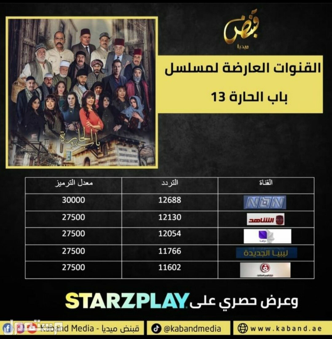 موعد عرض مسلسل باب الحارة 13 في رمضان والقنوات الناقلة في الإمارات العربية المتحدة القنوات الناقلة