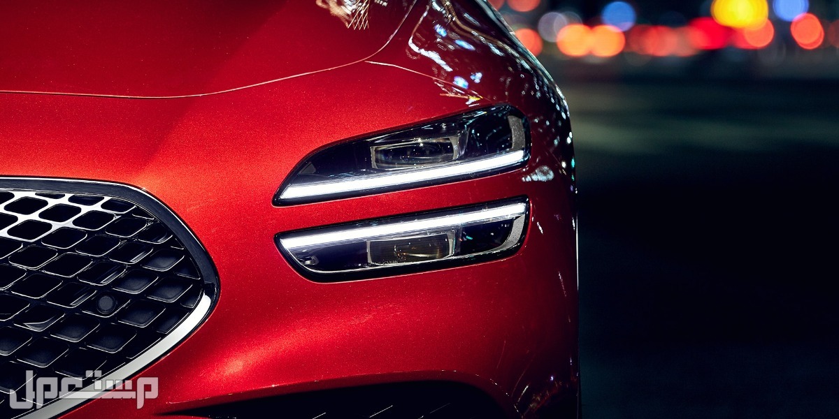 سيارة جينيسيس جي 70 بريميوم Genesis G70 Premium 2023 مواصفات وصور واسعار مصابيح امامية سيارة جينيسيس جي 70 Genesis G70 2023