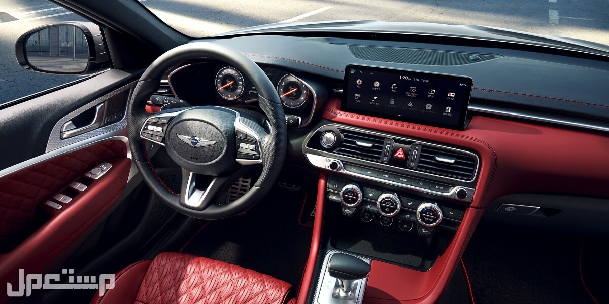 سيارة جينيسيس جي 70 بريميوم Genesis G70 Premium 2023 مواصفات وصور واسعار مقصورة القيادة سيارة جينيسيس جي 70 Genesis G70 2023