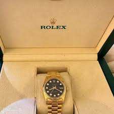 أسعار ساعات rolex ديت جست ساعة رولكس الذهبية داخل غلافها