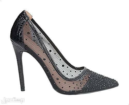 أنواع أحذية الكعب العالي حذاء Stilettos باللون الأسود