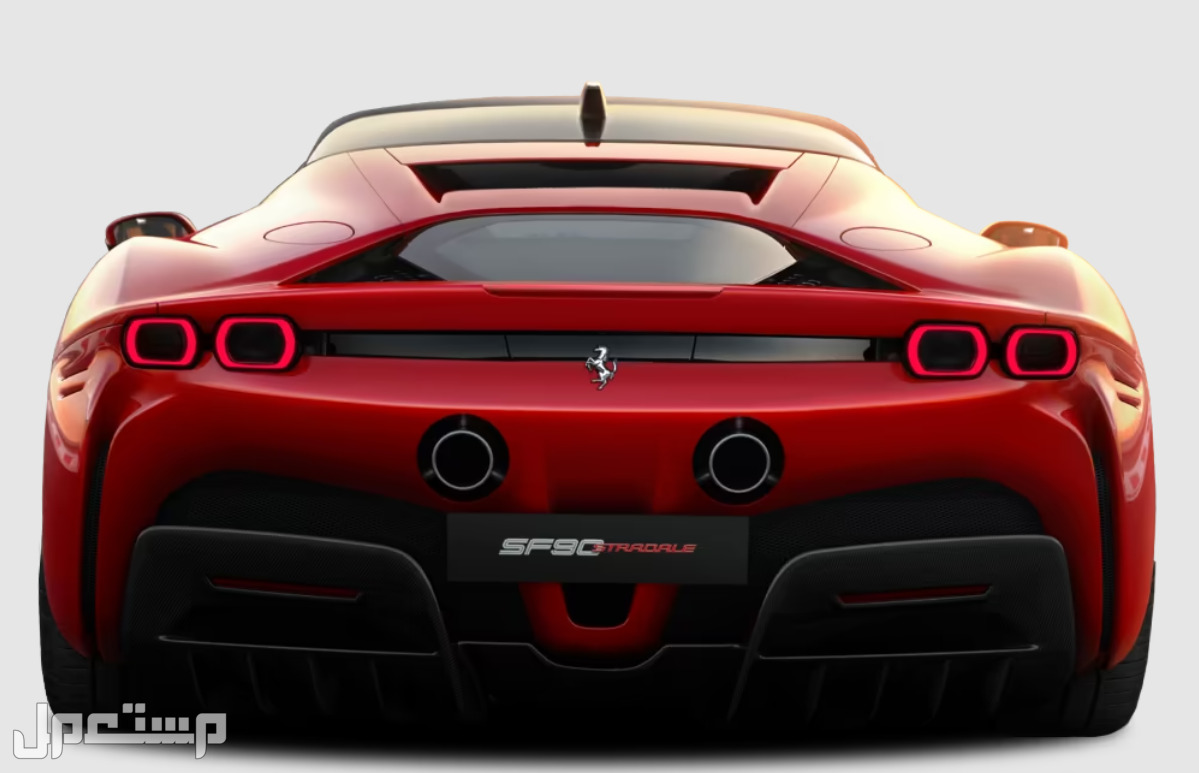 فيراري SF90 سترادال 2023 صور اسعار مواصفات وفئات فيراري SF90 سترادال 2023 من الخلف