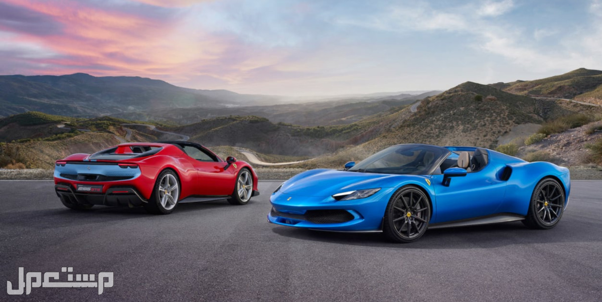فيراري 296 GTS 2023 صور اسعار مواصفات وفئات فيراري 296 GTS 2023 أحمر وأزرق