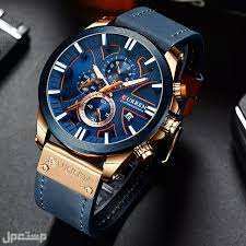 أسعار ساعات curren كورين ومواصفاتها ساعة CURREN GOLD AND BLUE DIAL MEN \CUR195