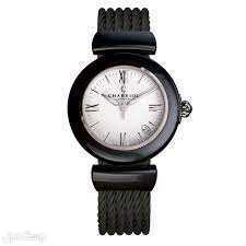أسعار ساعات شاريول ومواصفاتها بالكامل ساعة AEL WATCH WHITE CERAMIC 33MM باللون الأسود