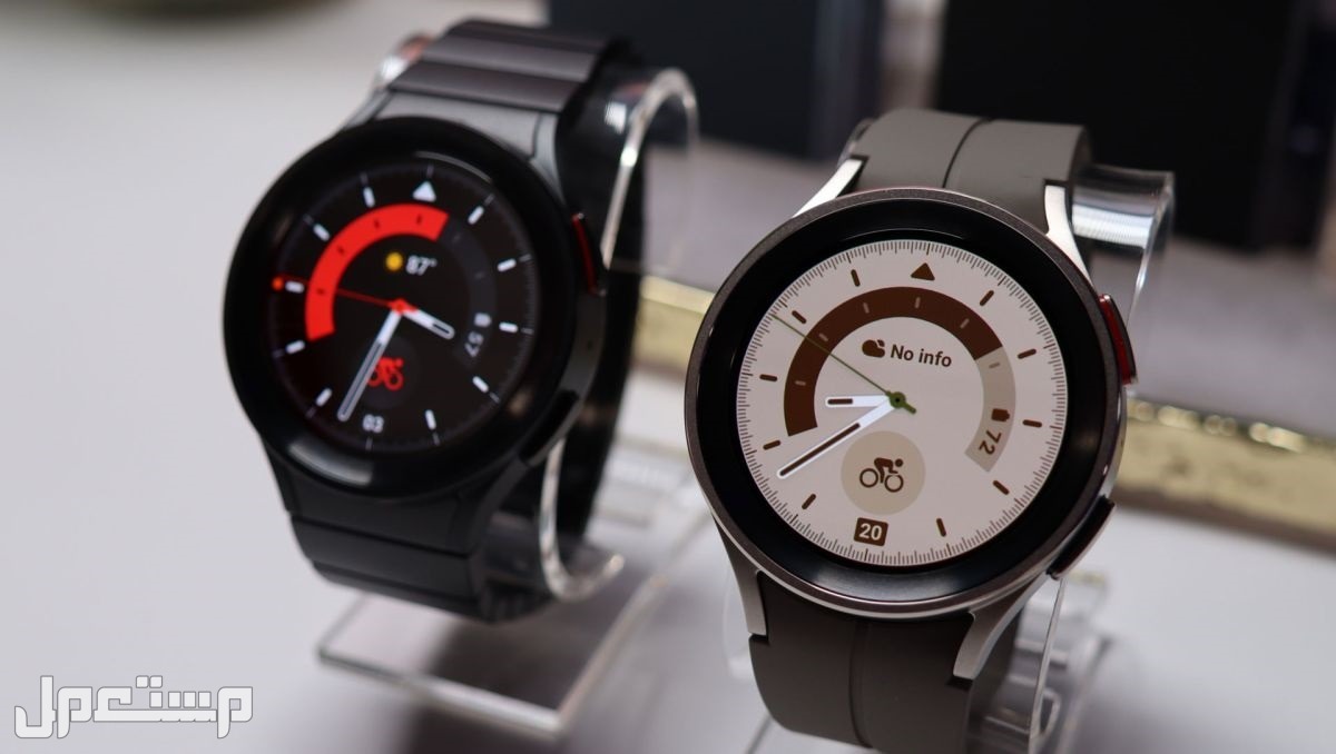سعر ومواصفات ساعة سامسونج واتش 5 برو الجبارة ساعة Samsung Watch 5 Pro سوار بتشكيلة متنوعة من سليكون والجلد والقماش