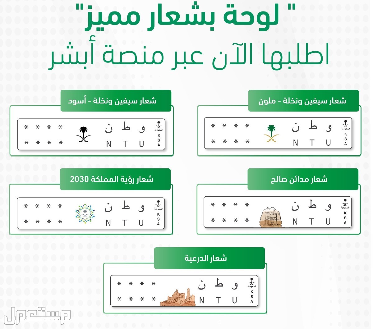 خطوات الاشتراك في مزاد اللوحات الإلكتروني على منصة أبشر لوحة بشعار مميز