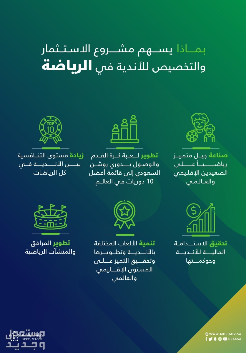 إطلاق مشروع الاستثمار والتخصيص للأندية الرياضية في الإمارات العربية المتحدة