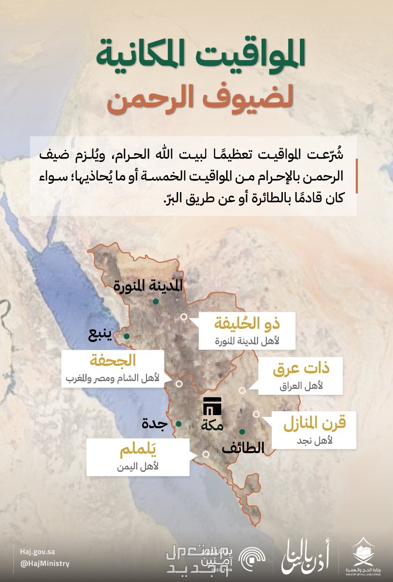 تعرف على المواقيت المكانية الجاهزة لاستقبال ضيوف الرحمن 1444 في عمان المواقيت المكانية الجاهزة لاستقبال ضيوف الرحمن