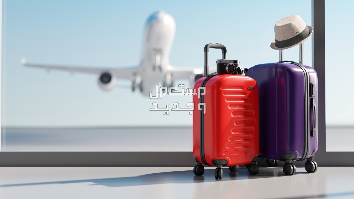 حجز رحلات طيران عن طريق الجوال حقيبتان سفر