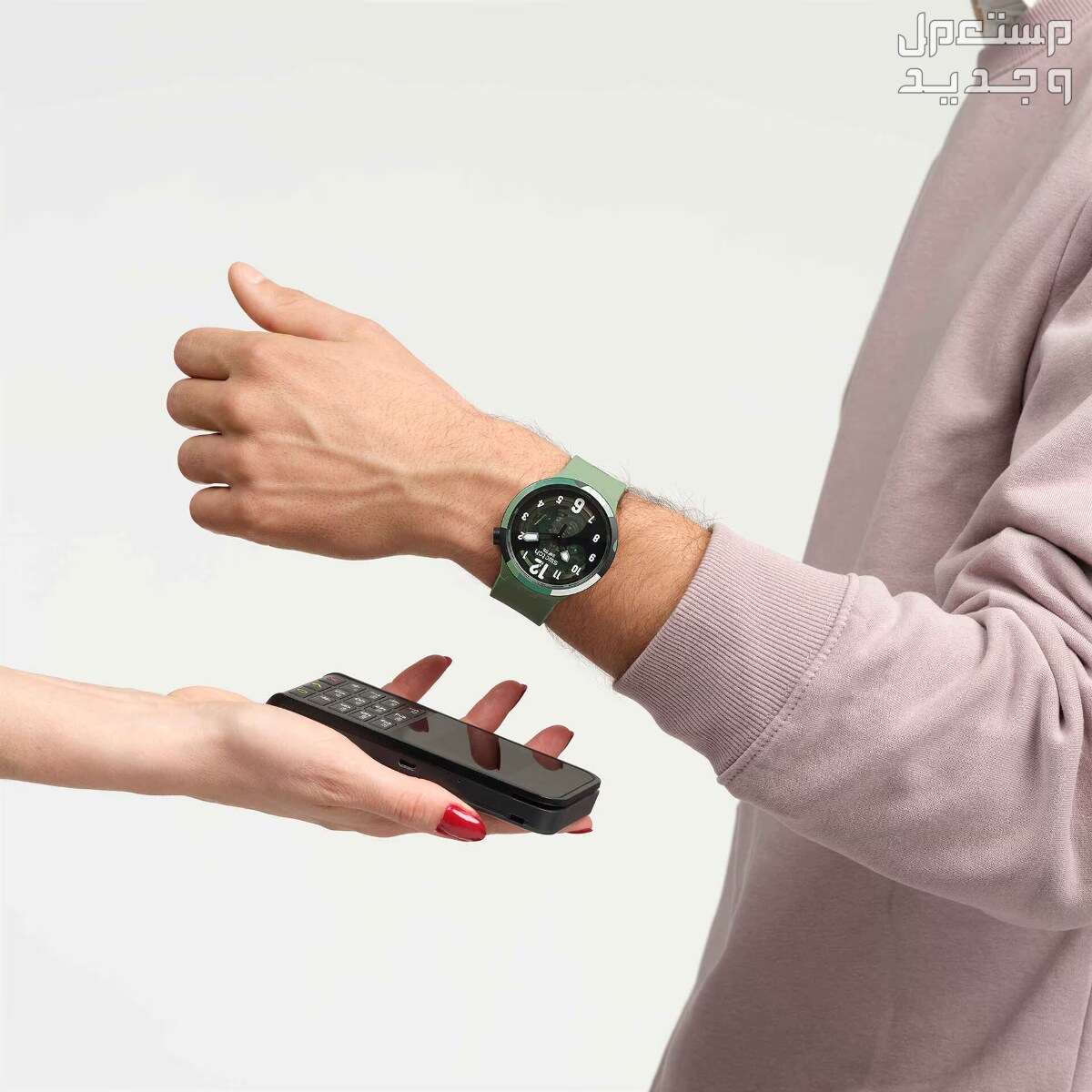 أحدث swatch ساعات بالموديلات والمواصفات الكاملة والصور والأسعار ساعة swatch موديل SB05G108-5300 (LOOK RIGHT THRU GREEN PAY!)