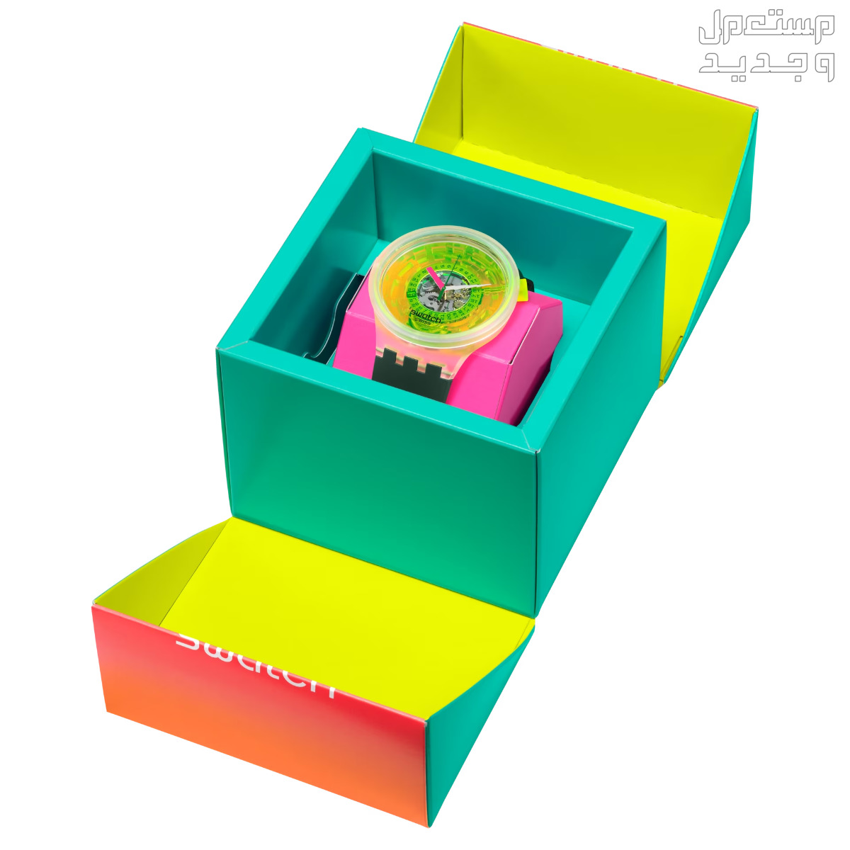 أحدث swatch ساعات بالموديلات والمواصفات الكاملة والصور والأسعار ساعة swatch موديل SB05K400 (SWATCH BLINDED BY NEON)